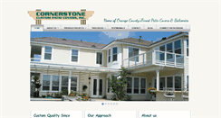 Desktop Screenshot of cornerstonepatiocovers.com